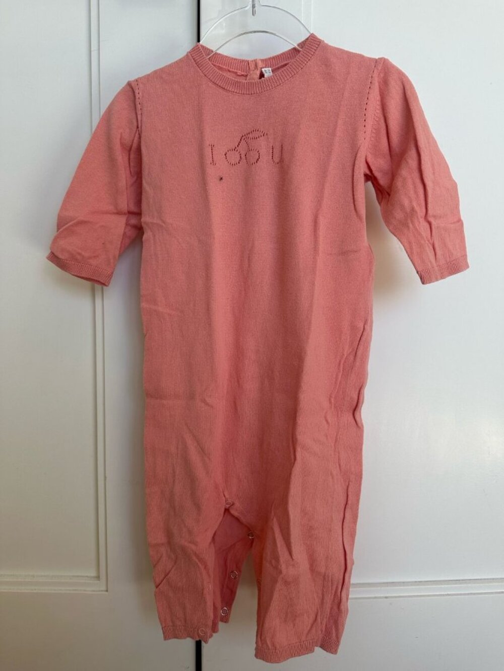 Bonpoint baby girls pink overall size 12 months